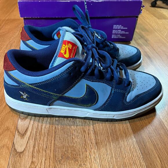 Nike x Why So Sad? SB Dunk Low Pro Coastal Blue DX5549-400 Sneakers US Size 10.5 - Picture 3 of 10